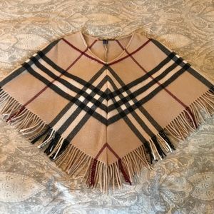 Authentic Burberry Wool Pullover Cape - Poncho